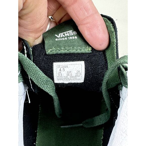 "Vans" Kids Green/White CHECKERBOARD BULLDOG High Top Sneakers Size 4.5,Skater - Picture 9 of 11